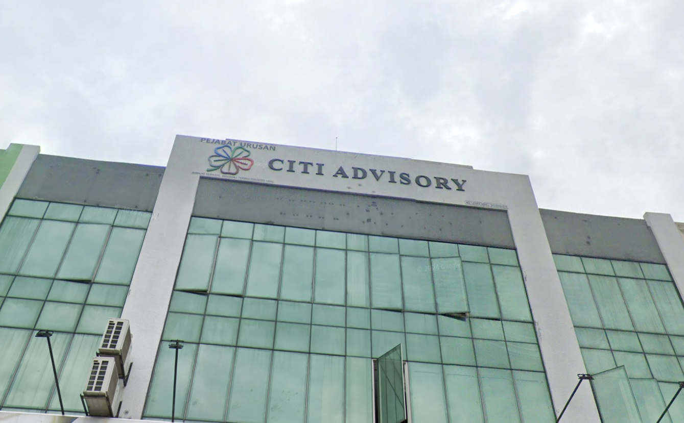 Company building with Citi Advisory signage